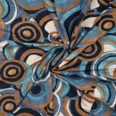 Viskosejersey - Circle - denim