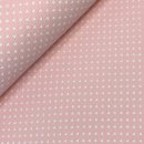 RESTSTÜCK 0,60m !!! - Waffelpique - Herzen - Frottee Rückseite - rosa mit Herz weiß