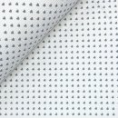 RESTSTÜCK 1,0m!!! - Waffelpique - Herzen - Frottee Rückseite - weiß mit Herz grau