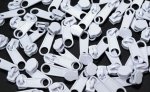 Zipper für endlos Reißverschlüsse - weiß
