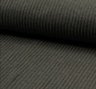 RESTSTÜCK 0,50m!!!! - Bündchen Schlauch - Heavy Rib - dark grey melange