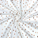 Bio Baumwolljersey - Raindrops - camel brown