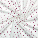 Bio Baumwolljersey - Raindrops - fuchsia