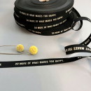 Webband - Do more of what makes you happy - schwarz/glitzergold - #mehretikette - Ännisews und Prülla