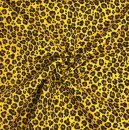 RESTSTÜCK 1,40m !!! - Musselin - animalprint - senf
