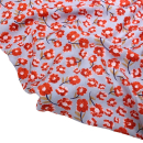 Viskose Druck - Maelle - Blumen - hellblau/rot